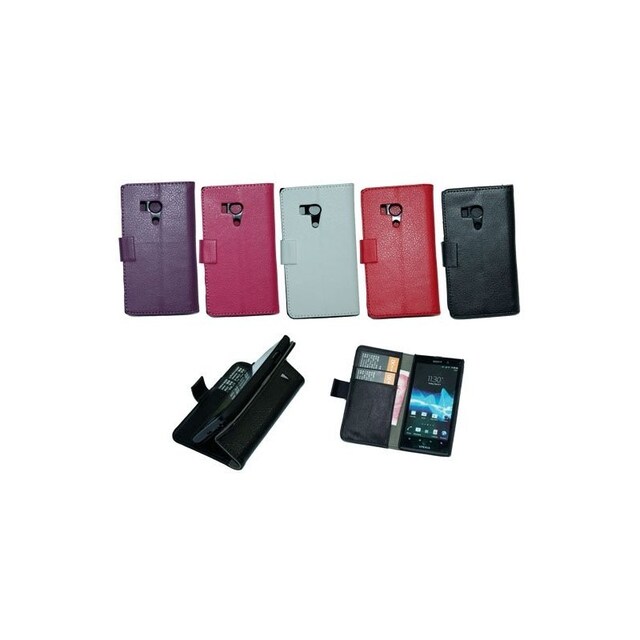 Wallet 2-kort til Sony Xperia Acro S (LT26w)  - lyserød