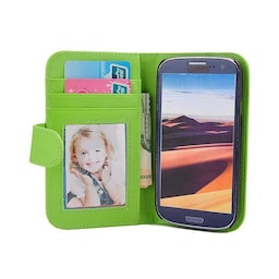 Wallet foto 3-kort Samsung Galaxy S3 (GT-i9300)  - grøn