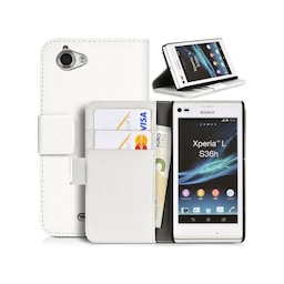 Wallet 2-kort til Sony Xperia L (c2105)  - hvid