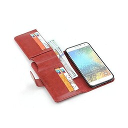 Multi Wallet 7-kort Samsung Galaxy E5 (SM-E500)  - brun