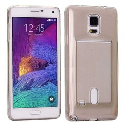 Silikone Cover med slot Samsung Galaxy Note 4 (SM-N910F)  - Grå
