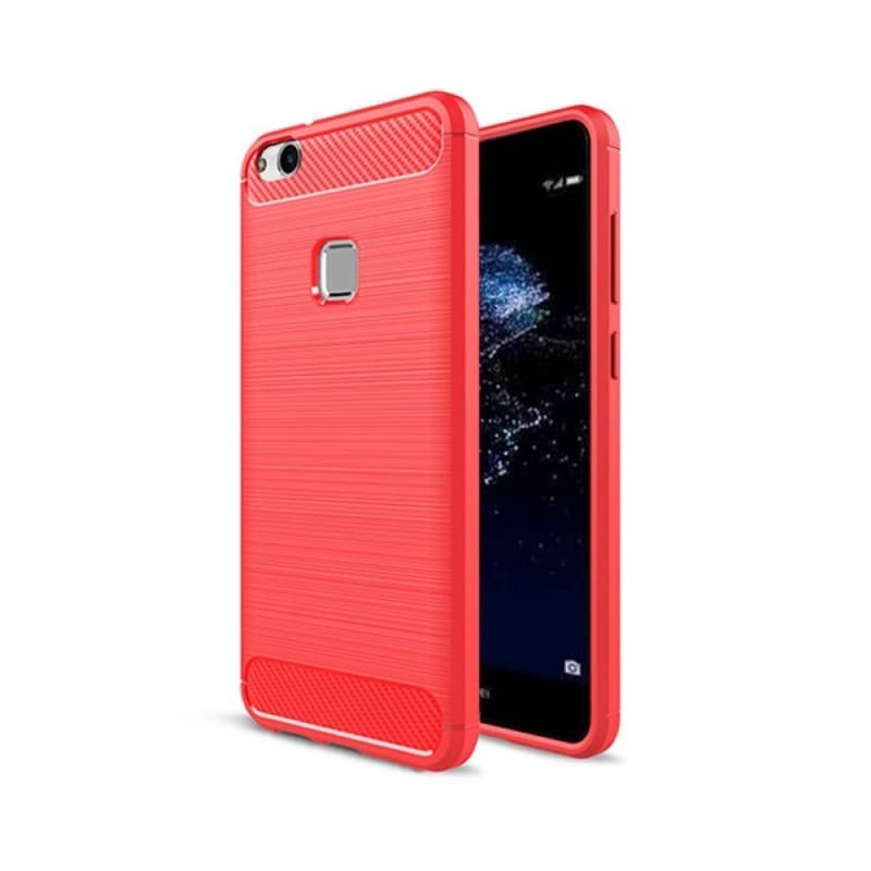 Børstet silikone cover Huawei P10 Lite (WAS-LX1) - rød | Elgiganten