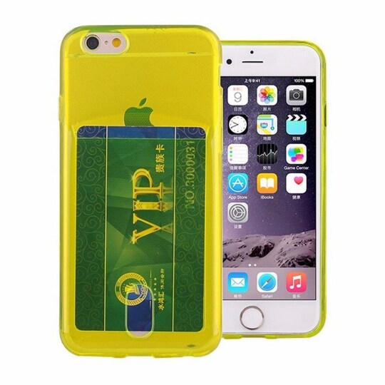 Silikone cover med slot Apple iPhone 6, 6S - gul | Elgiganten
