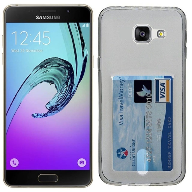 Silikone Cover med slot Samsung Galaxy A5 2016 (SM-A510F)  - Grå