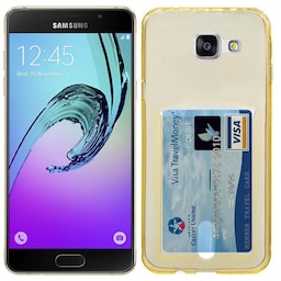 Silikone Cover med slot Samsung Galaxy A5 2016 (SM-A510F)  - guld