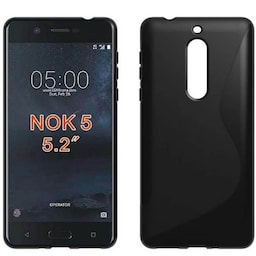 S-Line Silicone Cover til Nokia 5 (TA-1053)  - sort