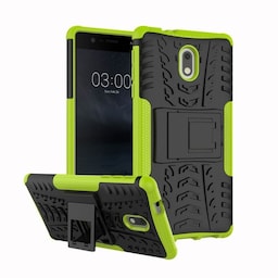 Stødfast Cover med stativ cover med Nokia 3 (TA-1032)  - grøn