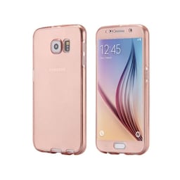 360° 2-delt silicone cover Samsung Galaxy S6 (SM-G920F)  - lyserød