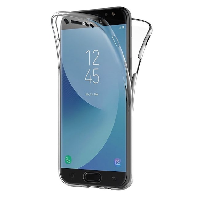 360° 2-delt silicone cover Samsung Galaxy J5 2017 (SM-J530F)  - Grå