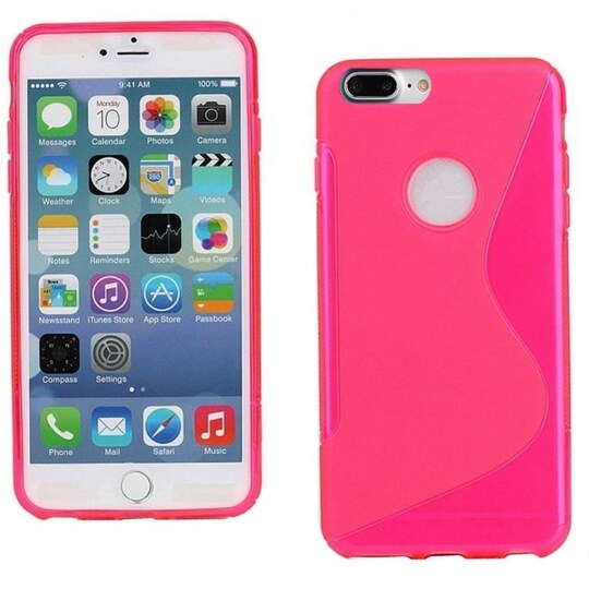 S-Line Silicone Cover tile cover Apple iPhone 7 Plus - lyserød | Elgiganten