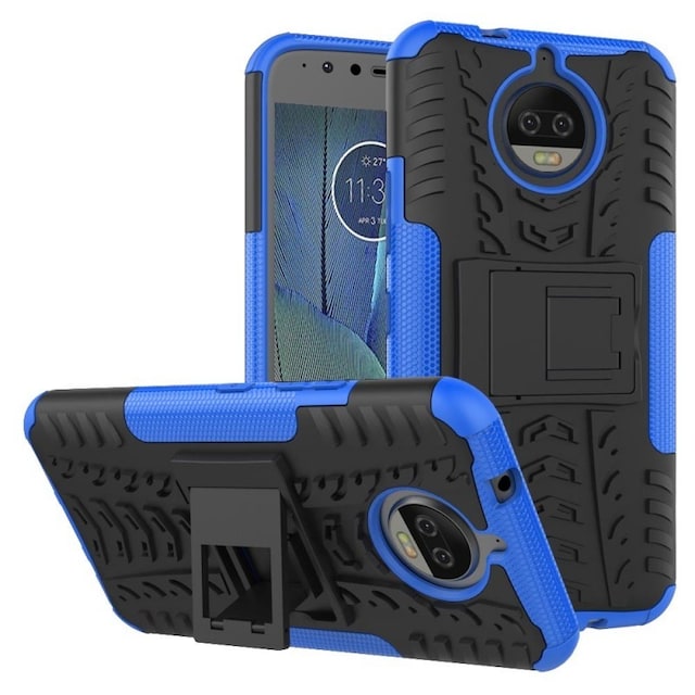 Stødfast Cover med stativ Motorola Moto G5s Plus (XT1805)  - blå