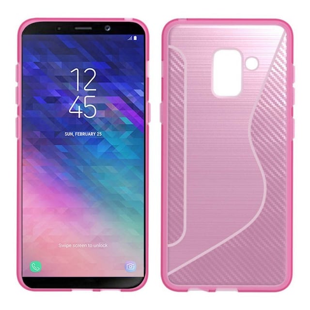 S-Line Silicone Cover til Samsung Galaxy A6 2018 (SM-A600F)  - lyserø