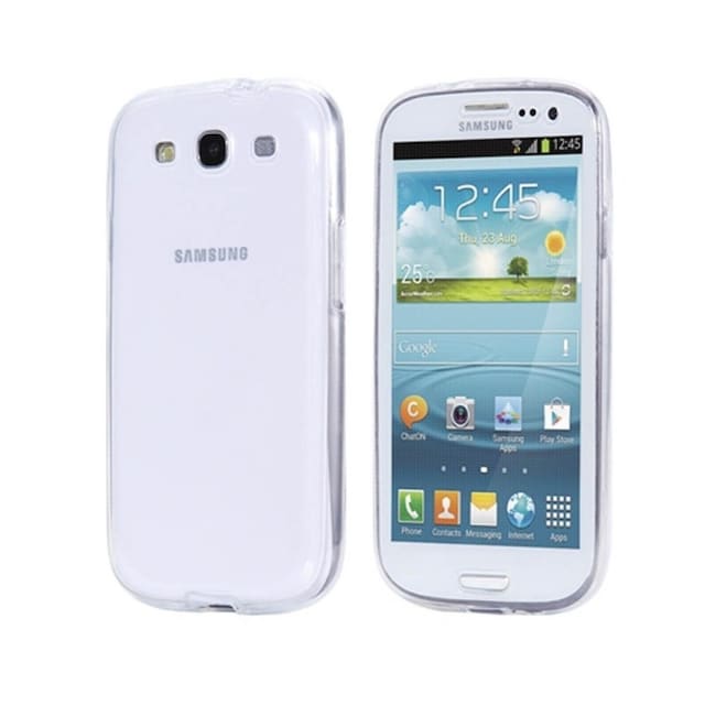 360° 2-delt silicone cover Samsung Galaxy S3 (GT-i9300)  - gennemsigt