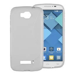 S-Line Silicone Cover til Alcatel One Touch Pop C7  - hvid