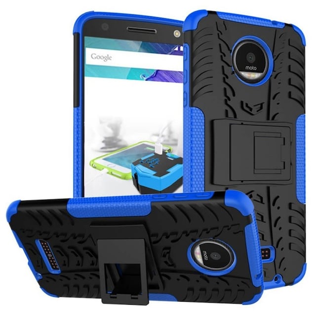 Stødfast Cover med stativ Motorola Moto Z (XT1650)  - blå