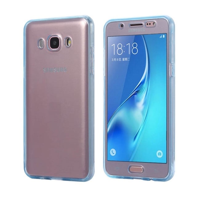 360° 2-delt silicone cover Samsung Galaxy J1 2016 (SM-J120F)  - blå