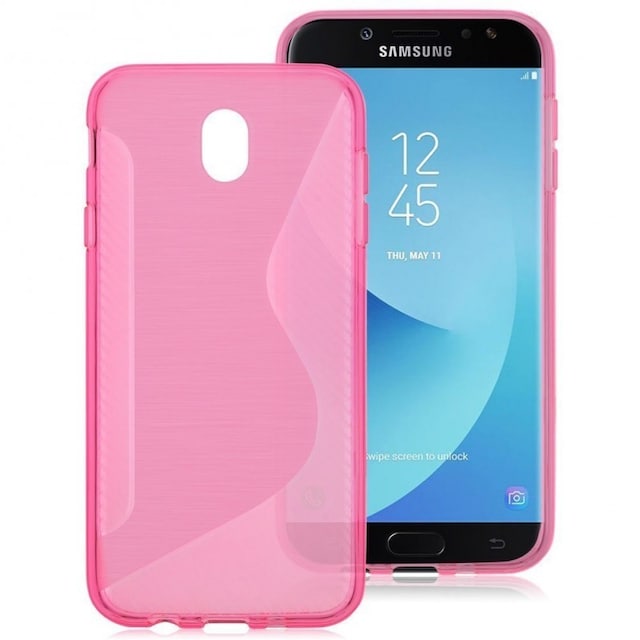 S-Line Silicone Cover til Samsung Galaxy J7 2017 (SM-J730F)  - lyserø