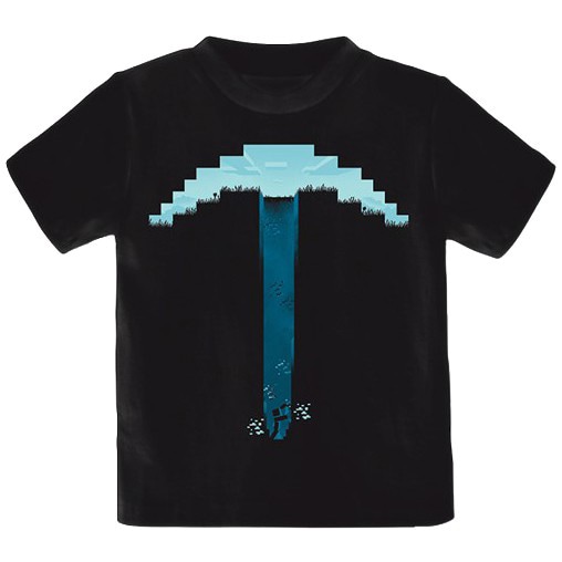 Børne t-shirt Minecraft - Pick Axe sort (9-10 år) - Tøj - gaming og eSport  - Elgiganten