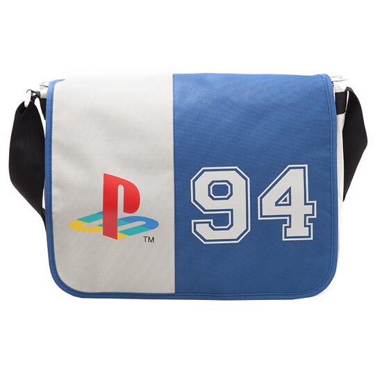 PlayStation Classic 94 logo kurértaske (grå/blå) | Elgiganten