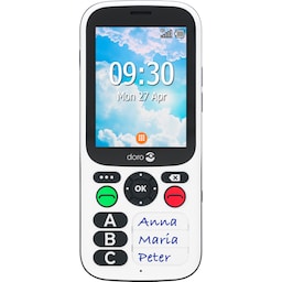 Doro 780X mobiltelefon (sort/hvid)