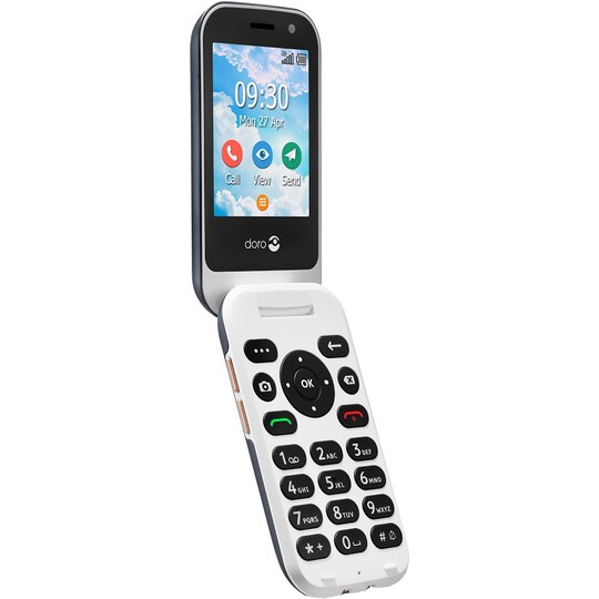 Doro 7081 mobiltelefon (graphite/hvid) | Elgiganten