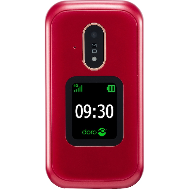 Doro 7081 mobiltelefon (rød/hvid)