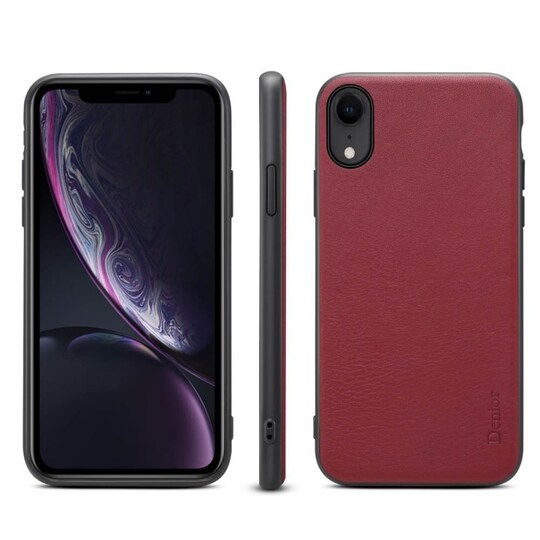 Denior Ægte Læder Cover Apple iPhone XR (6,1 ") - rød | Elgiganten