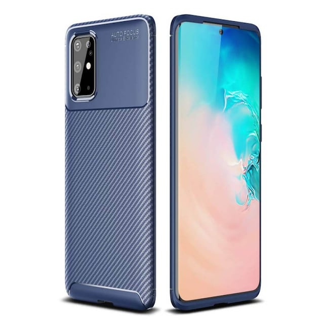 Carbon silikone cover Samsung Galaxy S20 Plus (SM-G986F)  - blå