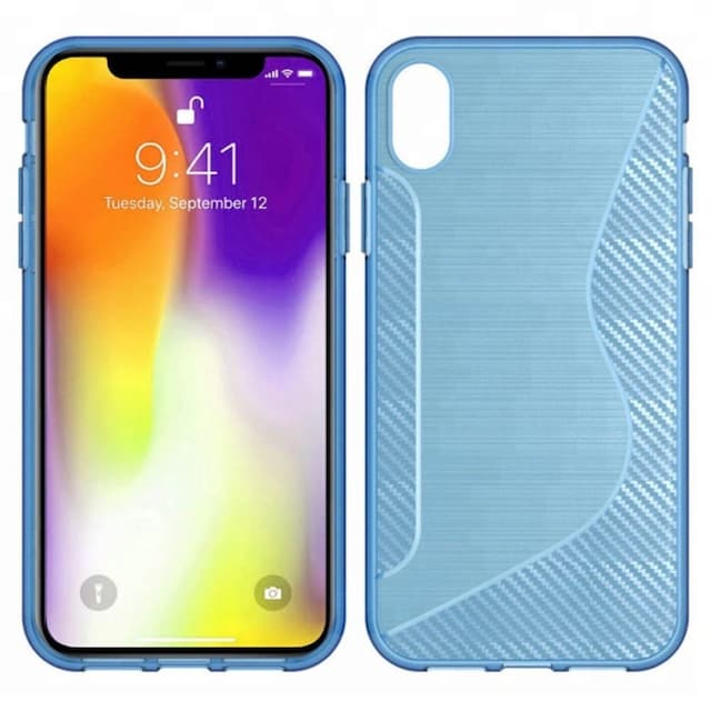 S-Line Silicone Cover til Apple iPhone XS Max (6,5 ")  - blå