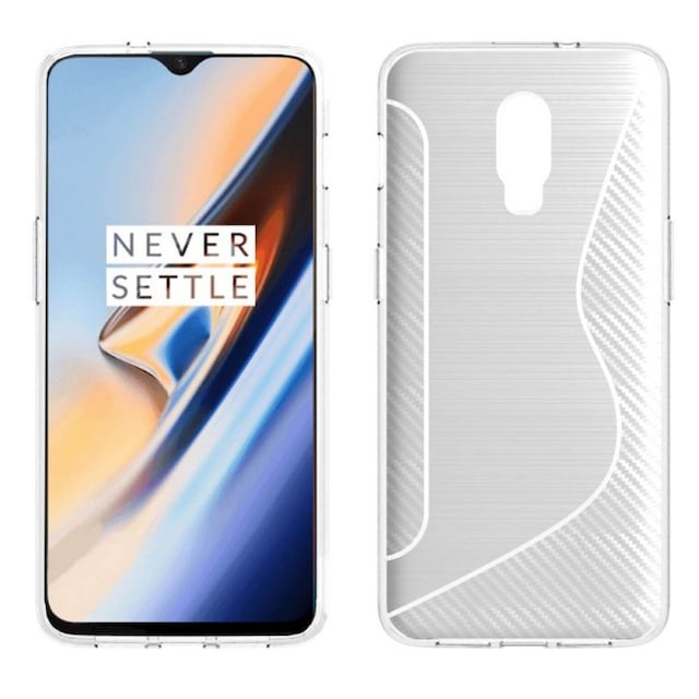 S-Line Silicone Cover til OnePlus 6T (A6010)  - gennemsigtig