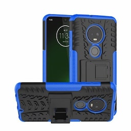 Stødfast Cover med stativ Motorola Moto G7 Plus (XT1965)  - blå