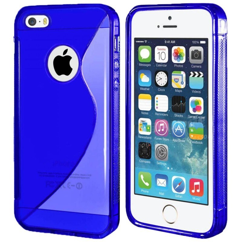 S-Line Silicone Cover tile cover Apple iPhone 5, 5S, 5SE : farve - blå |  Elgiganten