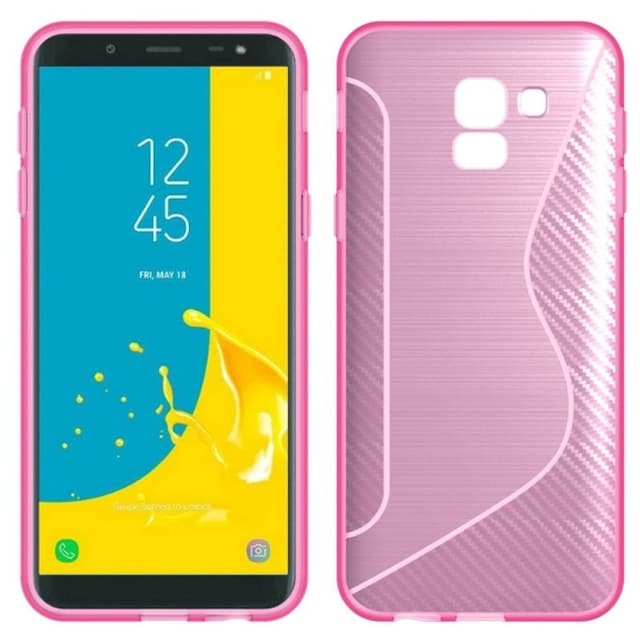 S-Line Silicone Cover til Samsung Galaxy J6 2018 (SM-J600F)  - lyserø