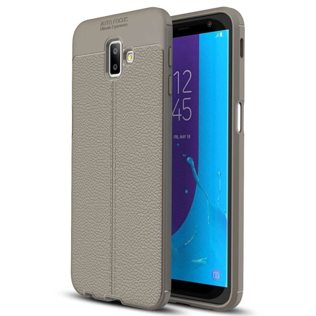 Lædermønstret silicone cover Samsung Galaxy J6 Plus (SM-J610F)  - Gr