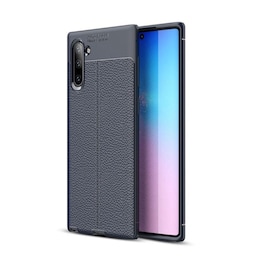 Lædermønstret silicone cover Samsung Galaxy Note 10 (SM-N970F)  - bl