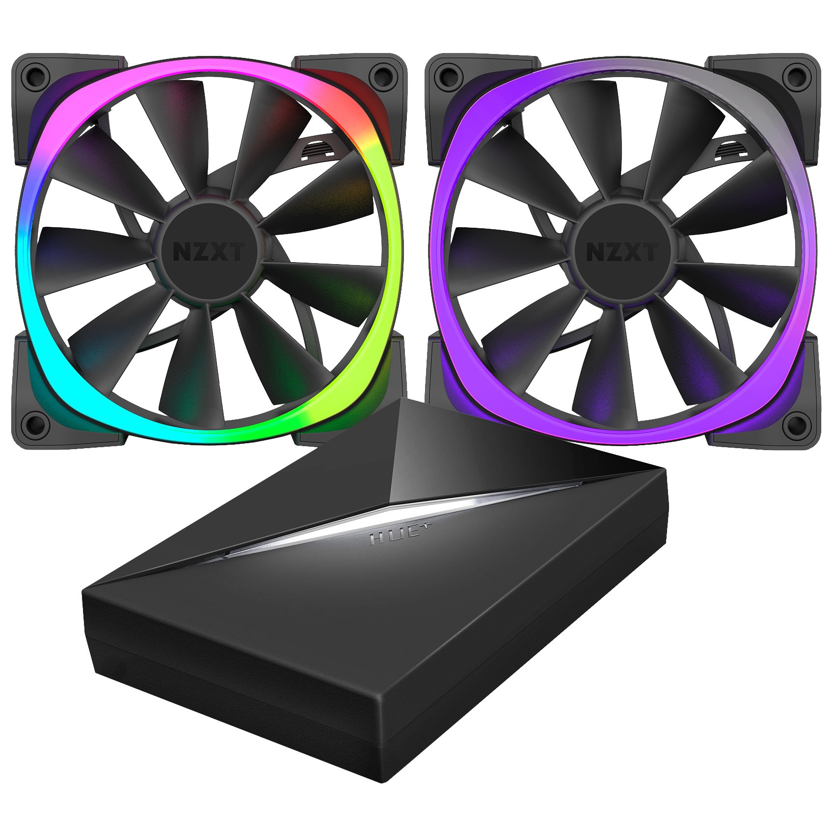 NZXT Aer RGB blæser 120 mm - dobbelt sæt med HUE+