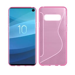 S-Line Silicone Cover til Samsung Galaxy S10 (SM-G973F)  - lyserød