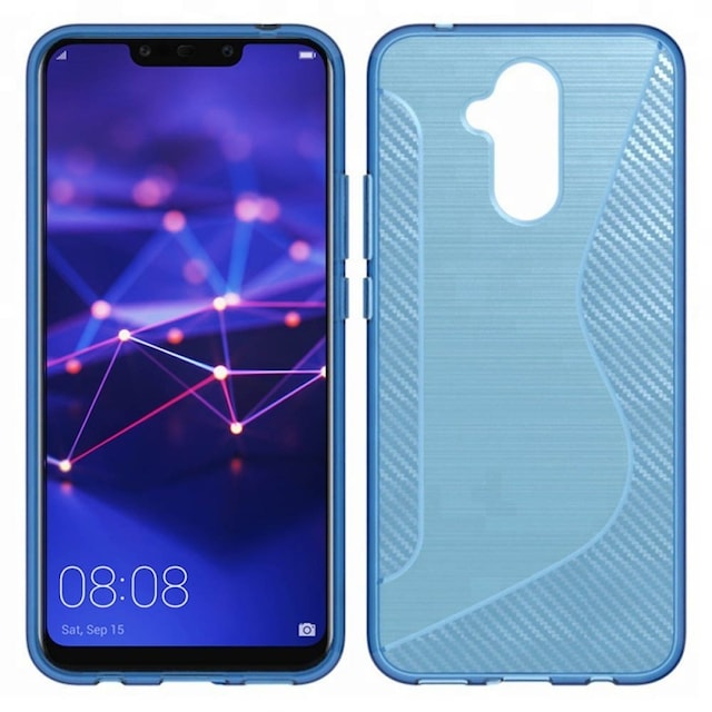 S-Line Silicone Cover til Huawei Mate 20 Lite (SNE-LX1)  - blå