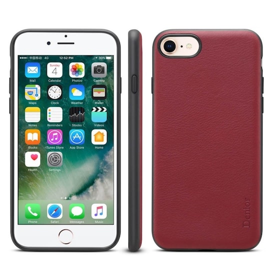 Denior Ægte Læder Cover Apple iPhone 7 / 8 / SE (4.7") - rød | Elgiganten