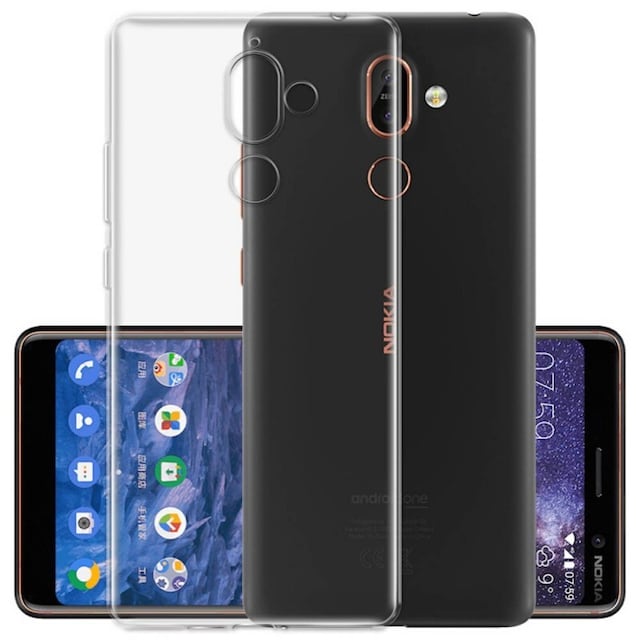 Silikone cover transparent Nokia 7 Plus (TA-1046)