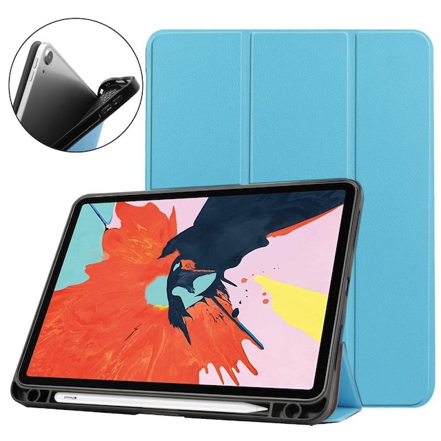 Apple iPad Air (2020) (2022) Trifoldet stativ-tabletetui - lyseblå
