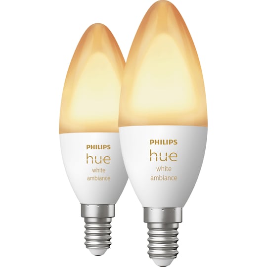 Philips Hue White Ambiance LED-pære 40W E14 HUEWAE142PKBT | Elgiganten