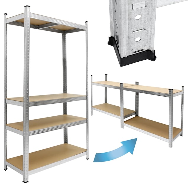 ECD Germany butik hylde Schwerlastregal 160x80x40 cm til 320kg belastning