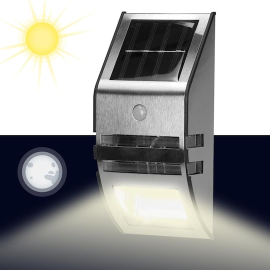 Sollampe sollampe havelampe LED med bevægelsesdetektor oversvømmelsessensor  | Elgiganten
