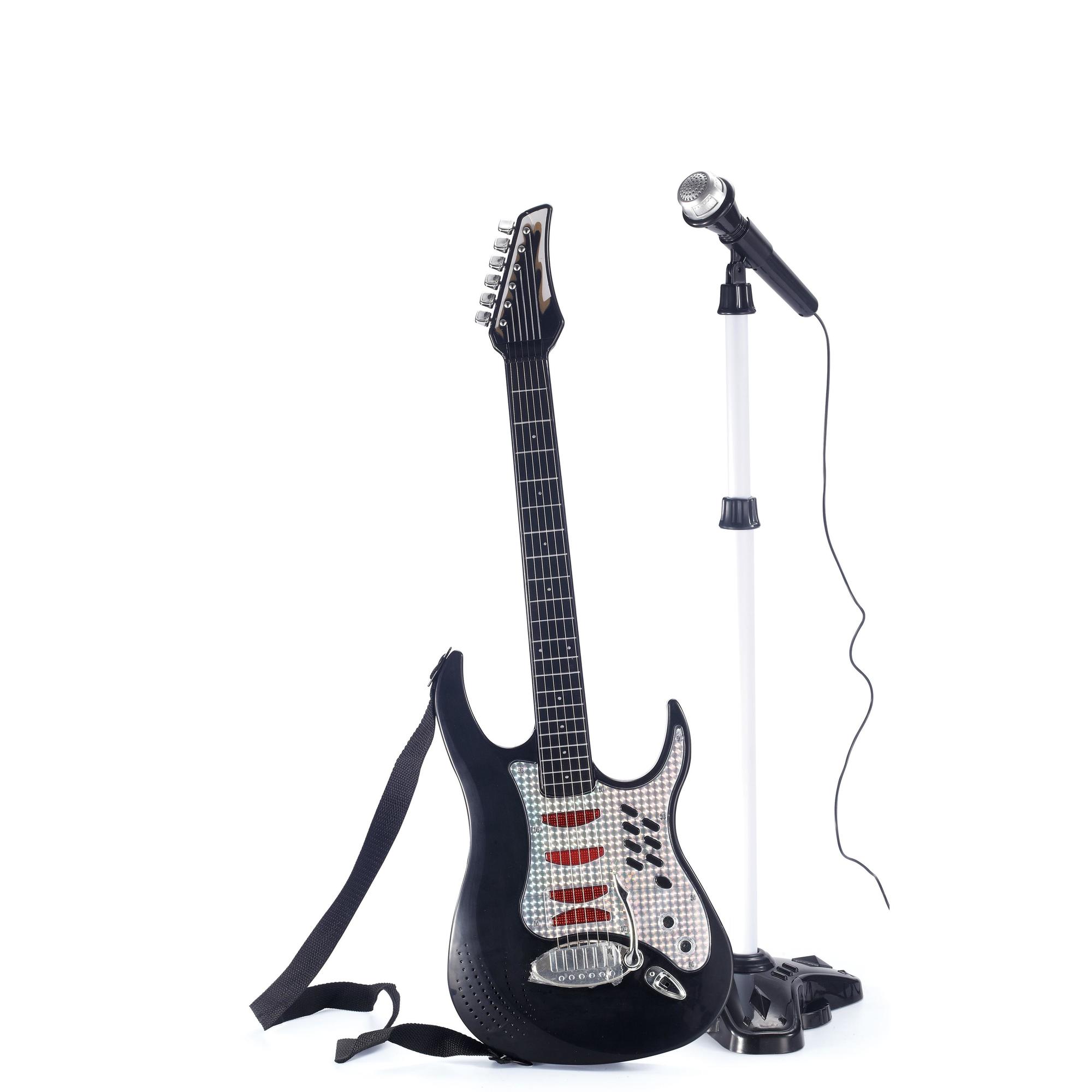 Music Elektrisk Guitar med Mikrofon & Stativ | Elgiganten