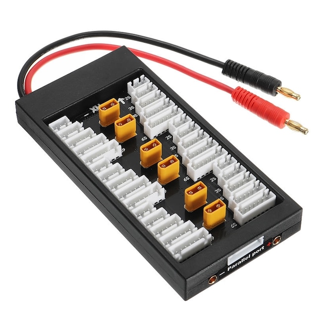 Multibladbakke til 1-6 LiPo-batterier - XH XT30