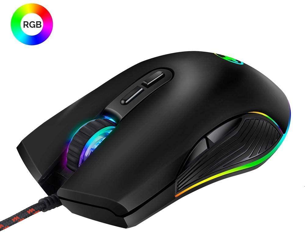RGB Gaming mus med ledning, 7 knapper - Sort | Elgiganten