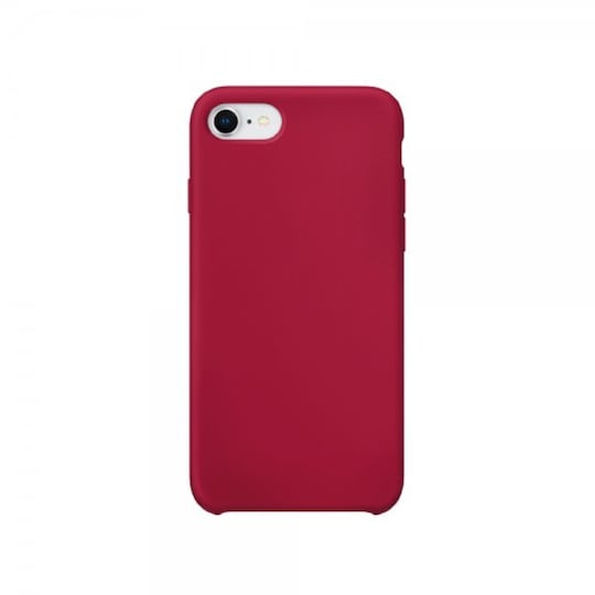XQISIT iPhone 7/8/SE Cover Silikoneei Case Rød | Elgiganten