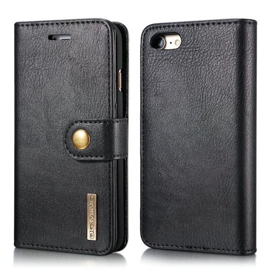 Mobil taske til iPhone 7/8 - mobil tegnebog i PU læder - sort | Elgiganten