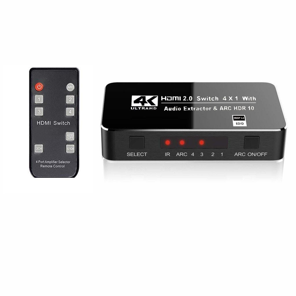 HDMI (2.0) Switch med 4 indgange V2.0 - 3D/4K | Elgiganten